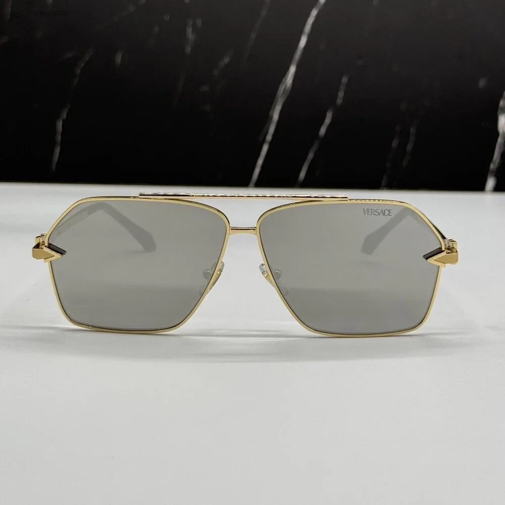 NEW VERSACE VE2284 1002/6G SUNGLASSES GOLD UNISEX VERSACE VE2284 10026G